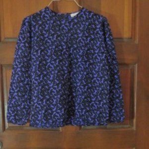 DAVID BENJAMIN Purple Black Blouse